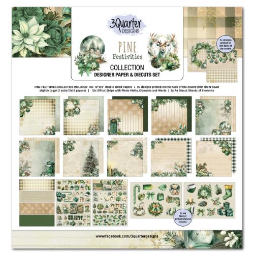 3Quarter Designs Pine Festivities - Scrapbook Collection Pack - Postage as per Actual