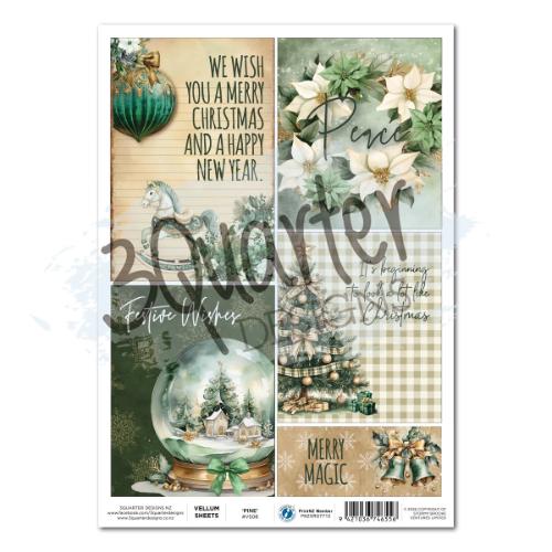 3Quarter Designs Pine Festivities - Vellum Sheet