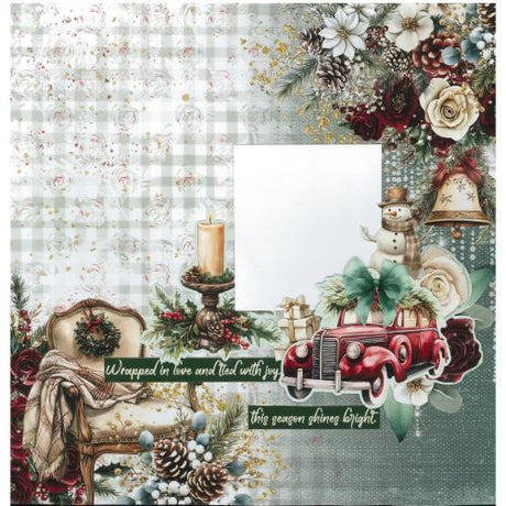 3Quarter Designs Silent Night 12x12 Designer Paper & Diecuts Set - Postage as per Actual