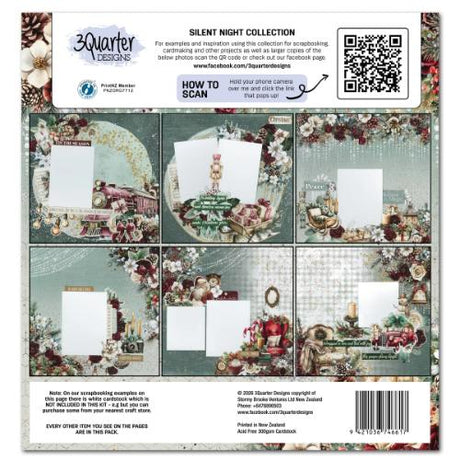 3Quarter Designs Silent Night 12x12 Designer Paper & Diecuts Set - Postage as per Actual