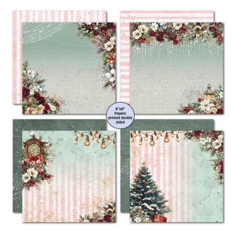 3Quarter Designs Silent Night 8x8 Paper Pack & Die Cuts set