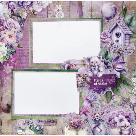 3Quarter Designs Violet Dreams 12x12 Designer Paper & Diecuts Set - Postage as per Actual