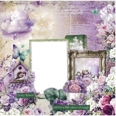 3Quarter Designs Violet Dreams 12x12 Designer Paper & Diecuts Set - Postage as per Actual
