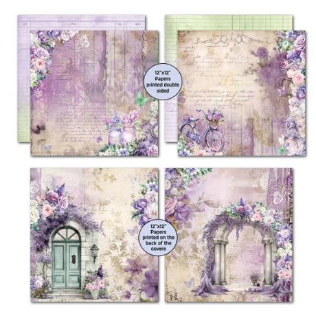 3Quarter Designs Violet Dreams 12x12 Designer Paper & Diecuts Set - Postage as per Actual