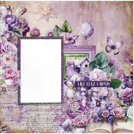 3Quarter Designs Violet Dreams 12x12 Designer Paper & Diecuts Set - Postage as per Actual