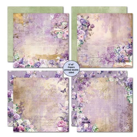 3Quarter Designs Violet Dreams 8x8 Paper Pack & Die Cuts set