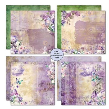 3Quarter Designs Violet Dreams 8x8 Paper Pack & Die Cuts set