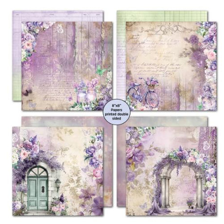 3Quarter Designs Violet Dreams 8x8 Paper Pack & Die Cuts set