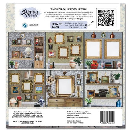 3Quarter Designs Timeless Gallery 12x12 Designer Paper & Diecuts Set - Postage as per Actual