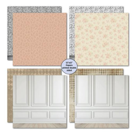 3Quarter Designs Timeless Gallery 12x12 Designer Paper & Diecuts Set - Postage as per Actual