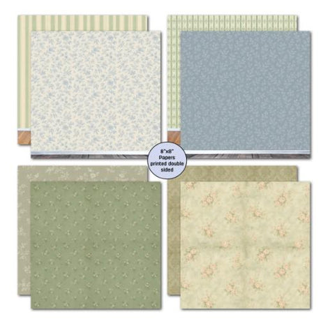 3Quarter Designs Timeless Gallery 8x8 Paper Pack & Die Cuts set