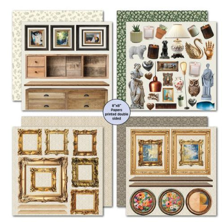 3Quarter Designs Timeless Gallery 8x8 Paper Pack & Die Cuts set