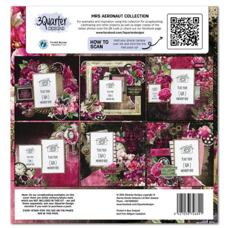 3Quarter Designs Mrs Aeronaut 12x12 Designer Paper & Die Cuts - Postage as per Actual