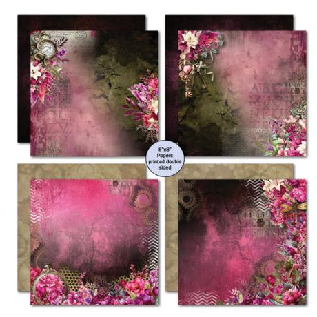 3Quarter Designs Mrs Aeronaut 8x8 Paper Pack & Die cuts