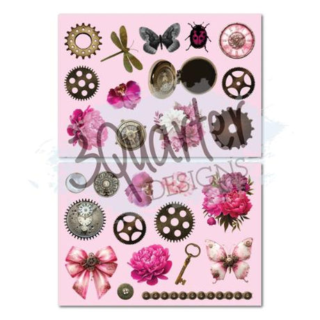 3Quarter Designs Mrs Aeronaut 8x8 Paper Pack & Die cuts