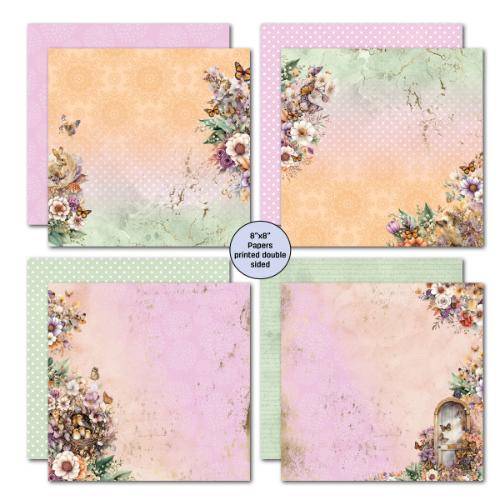 3Quarter Designs Butterfly Grove 8x8 Paper Pack & Die Cuts set