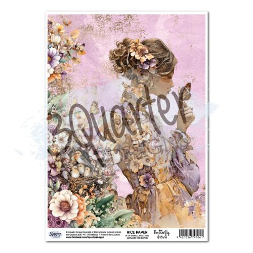 3Quarter Designs Butterfly Grove Rice Paper