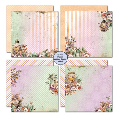 3Quarter Designs Butterfly Grove 12x12 Designer Paper & Diecuts Set - Postage as per Actual