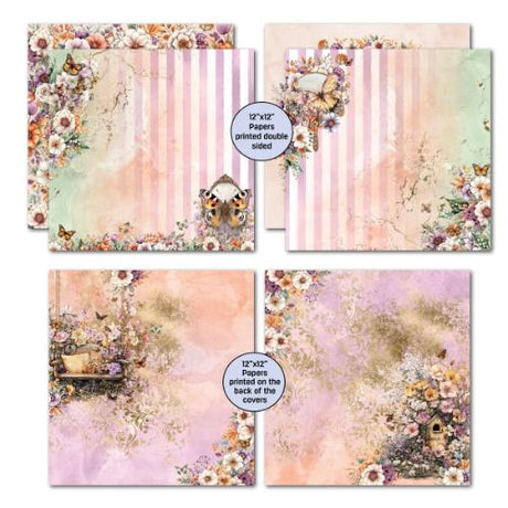 3Quarter Designs Butterfly Grove 12x12 Designer Paper & Diecuts Set - Postage as per Actual