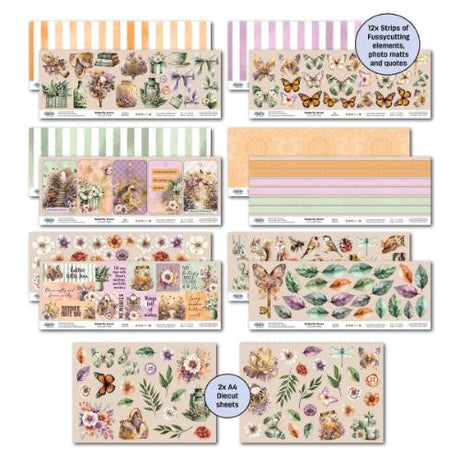 3Quarter Designs Butterfly Grove 12x12 Designer Paper & Diecuts Set - Postage as per Actual