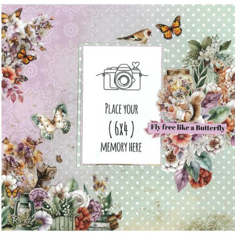 3Quarter Designs Butterfly Grove 12x12 Designer Paper & Diecuts Set - Postage as per Actual