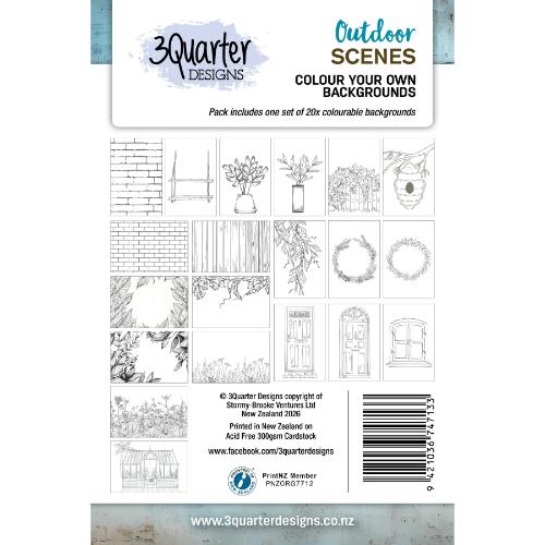 3Quarter Designs Colour Your Own Backgrounds - Outdoor Scenes