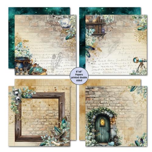3Quarter Designs Wand Academy 8x8 Paper Pack & Die Cuts set