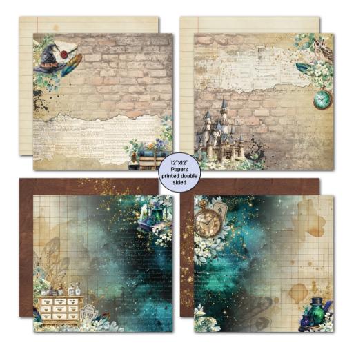 3Quarter Designs Wand Academy 12x12 Designer Paper & Diecuts Set - Postage as per Actual