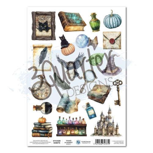 3Quarter Designs Wand Academy Sticker Sheet A4