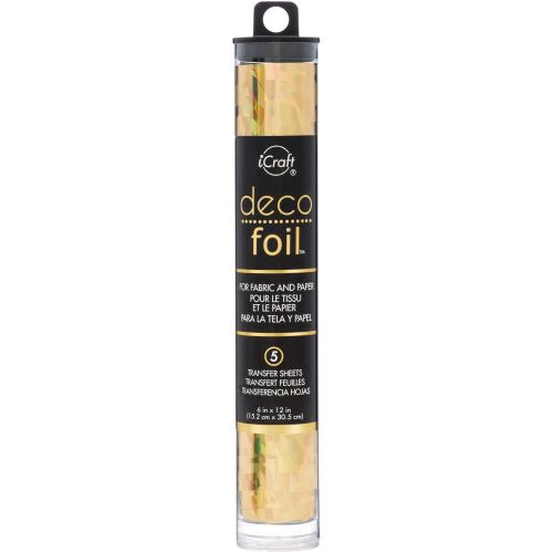 Deco Foil Specialty Transfer Sheets 6"X12" 5/Pkg Gold Shattered Glass