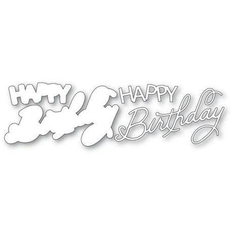 Memory Box - Happy Birthday Celebration Script craft die