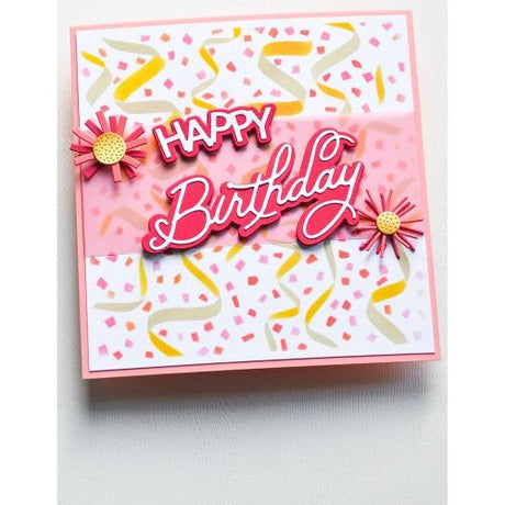 Memory Box - Happy Birthday Celebration Script craft die