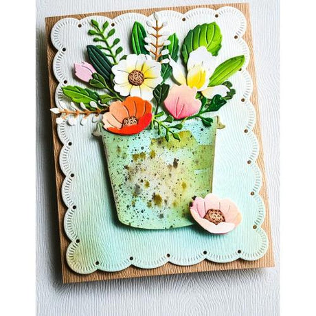Memory Box - Garden Pail Bouquet craft die