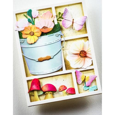Memory Box - Garden Pail Bouquet craft die
