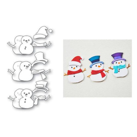 Memory Box - Stylish Snowmen Trio craft die