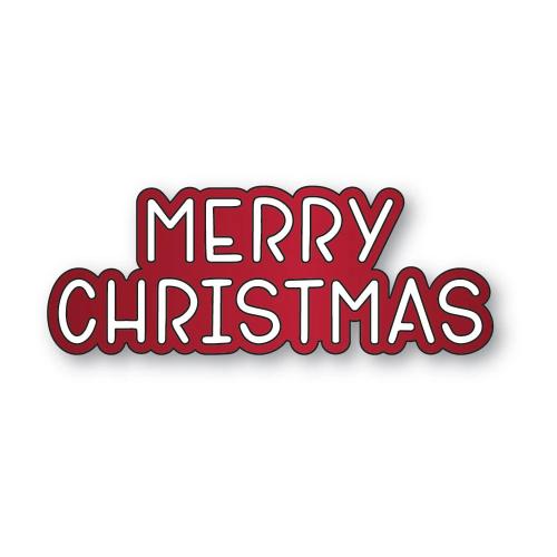 Memory Box - Merry Christmas Marker Script craft die