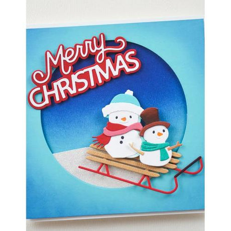 Memory Box - Merry Christmas Celebration Script craft die