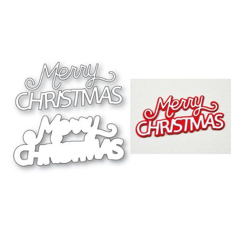 Memory Box - Merry Christmas Celebration Script craft die