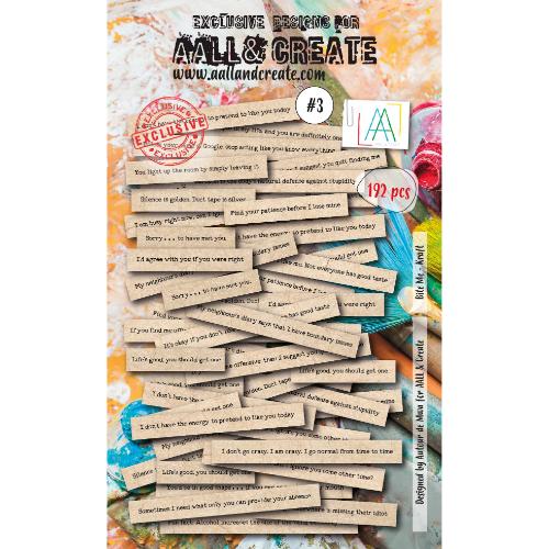Aall and Create Ephemera Die-Cuts - Bite Me Kraft (AALL-EP-003)
