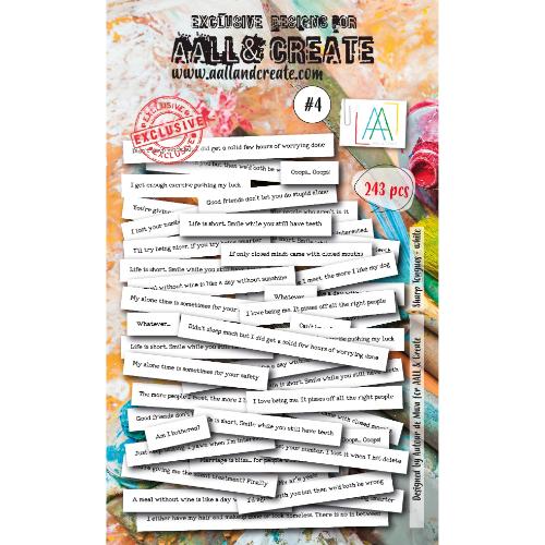 Aall and Create Ephemera Die-Cuts - Sharp Tongues White (AALL-EP-004)
