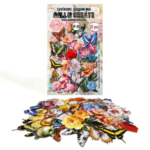 Aall and Create Meadow Bloom A6 Ephemera Die-Cuts Sorbet Petals (AALL-EP-088)