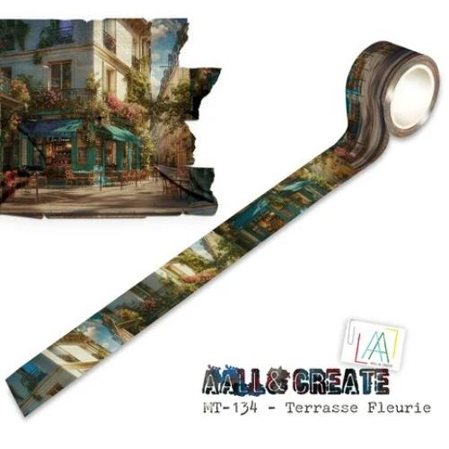 Aall and Create Layer-It-Up Washi Tape 25mm 10m Terrasse Fleurie (AALL-MT-134)