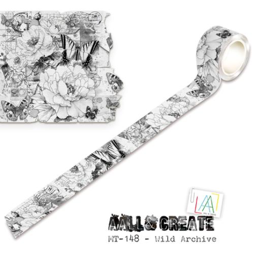 Aall and Create Nocturne Flight 25mm 10m Washi Tape Wild Archive (AALL-MT-148)