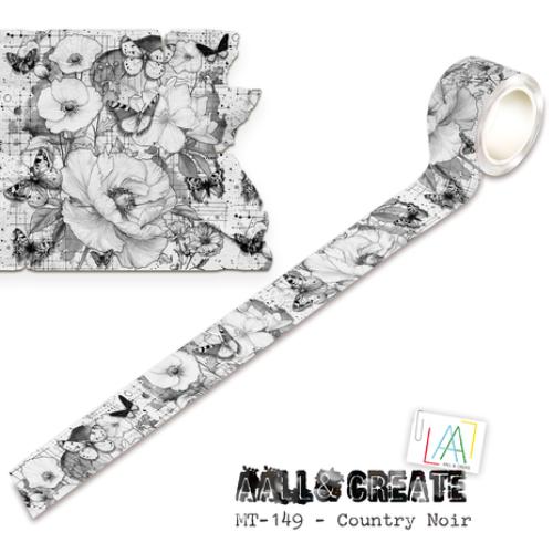 Aall and Create Nocturne Flight 25mm 10m Washi Tape Country Noir (AALL-MT-149)