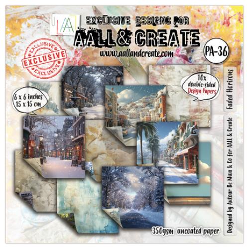 Aall and Create Weathered Wanderings 6x6 Inch Design Paper Faded Horizons (AALL-PA-036)