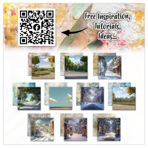 Aall and Create Weathered Wanderings 6x6 Inch Design Paper Faded Horizons (AALL-PA-036)