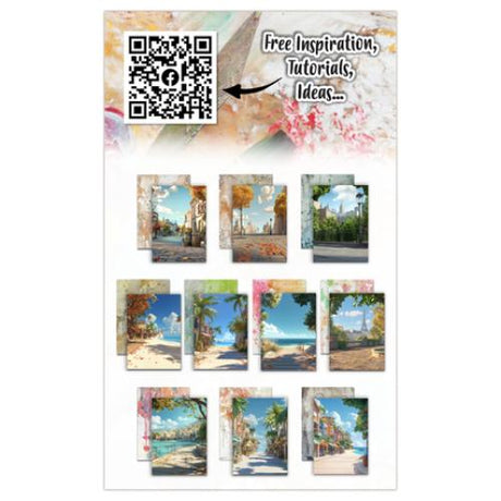 Aall and Create Weathered Wanderings A6 Design Paper Sun-Kissed Streets (AALL-PA-038)