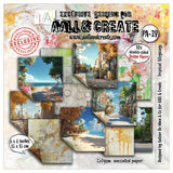 Aall and Create Weathered Wanderings 6x6 Inch Design Paper Tropical Alleyways (AALL-PA-039)