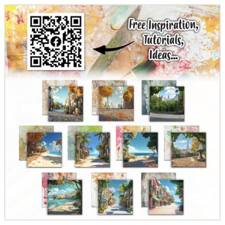 Aall and Create Weathered Wanderings 6x6 Inch Design Paper Tropical Alleyways (AALL-PA-039)