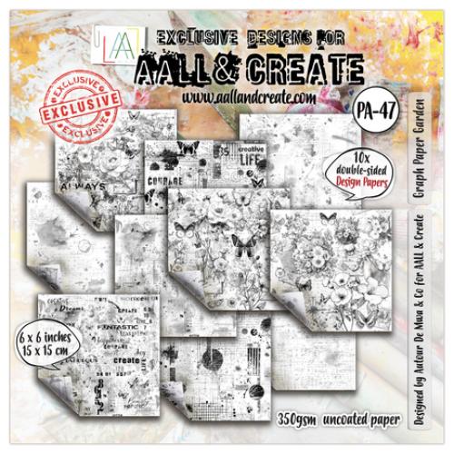 Aall and Create Inkblot Meadow 6x6 Inch Design Paper Graph Paper Garden (AALL-PA-047)